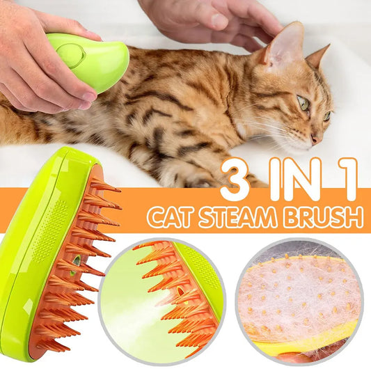 PufiBrush™ – Cepillo Mágico de Vapor para Peluditos