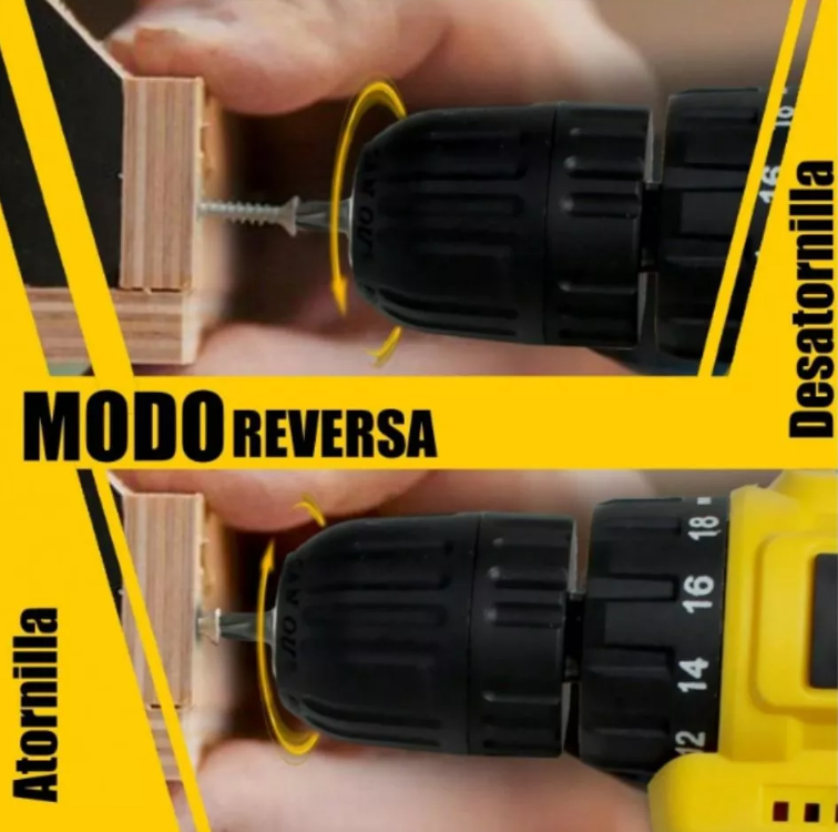 PowerDrill 24X™ – Taladro Inalámbrico con Doble Batería y Percutor