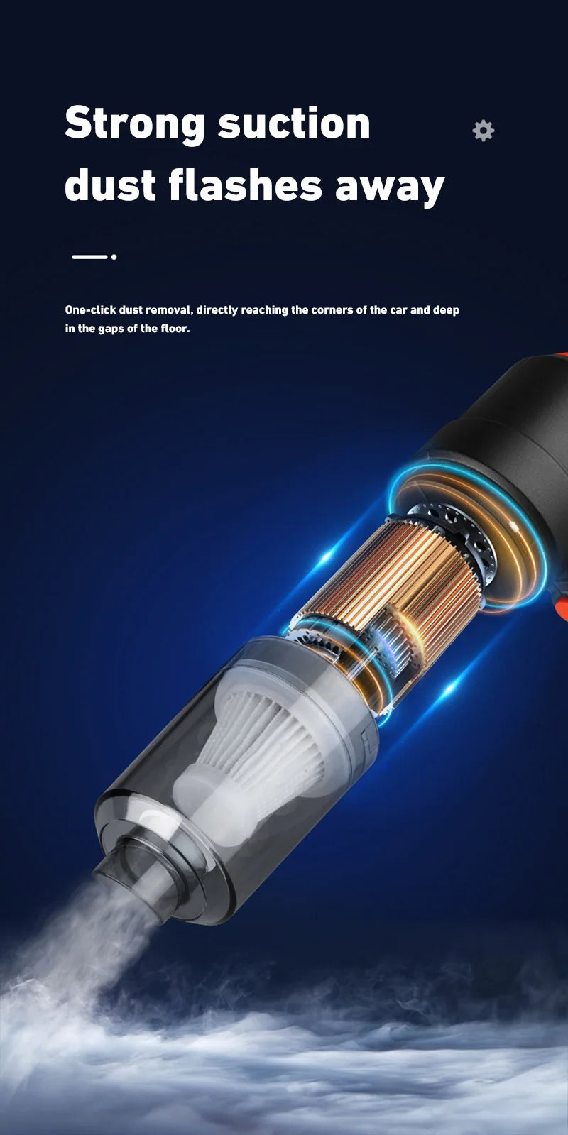TurboClean™ – Mini Aspiradora Inalámbrica para Auto