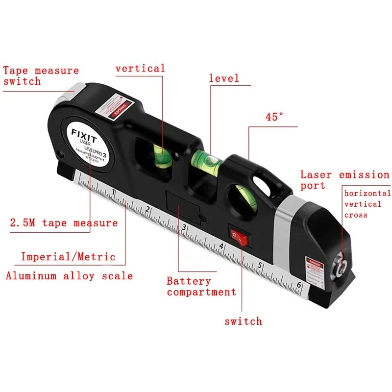 Nivelador Pro40™ – Precisión 3 en 1 al Instante
