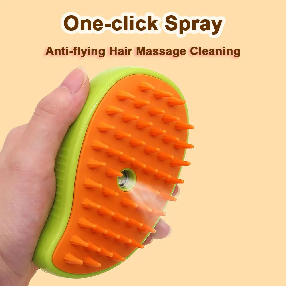 PufiBrush™ – Cepillo Mágico de Vapor para Peluditos