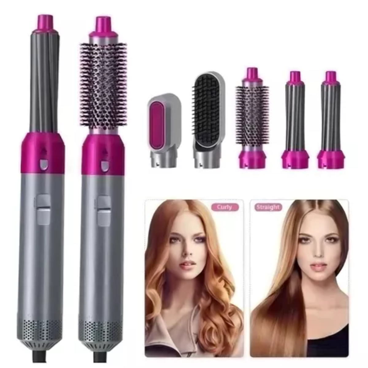 FrizzAway™ – Cepillo 5 en 1 para Peinados Profesionales desde Casa