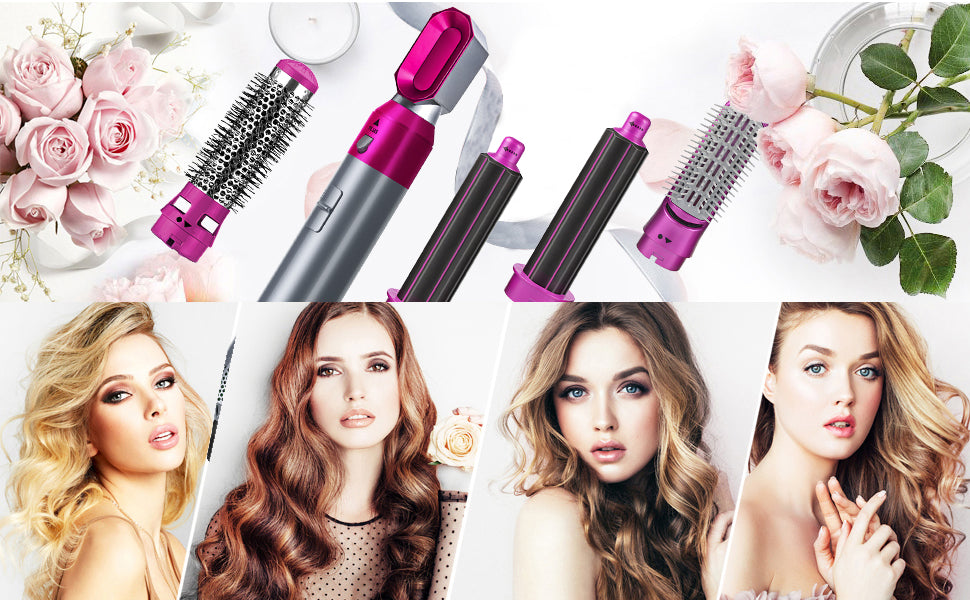 FrizzAway™ – Cepillo 5 en 1 para Peinados Profesionales desde Casa