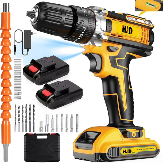 PowerDrill 24X™ – Taladro Inalámbrico con Doble Batería y Percutor